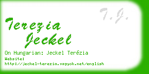 terezia jeckel business card